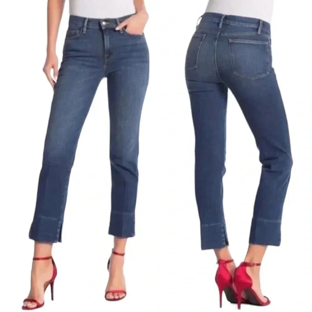 Frame denim le high‎ straight jeans fisher beach style size